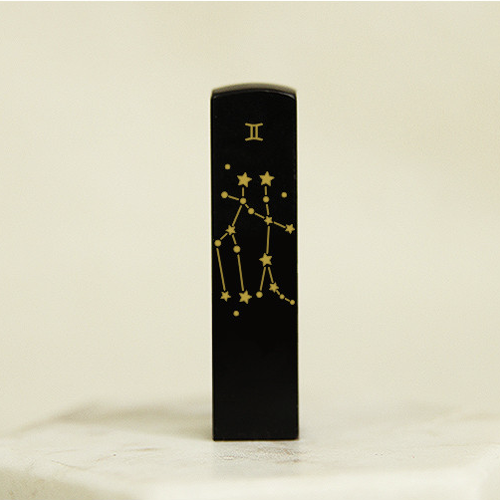 Gemini Zodiac Seal – Black Stone